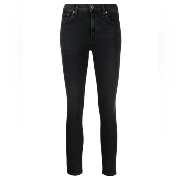 Agolde Sophie Black High Rise Skinny Jeans - Picture 1 of 15